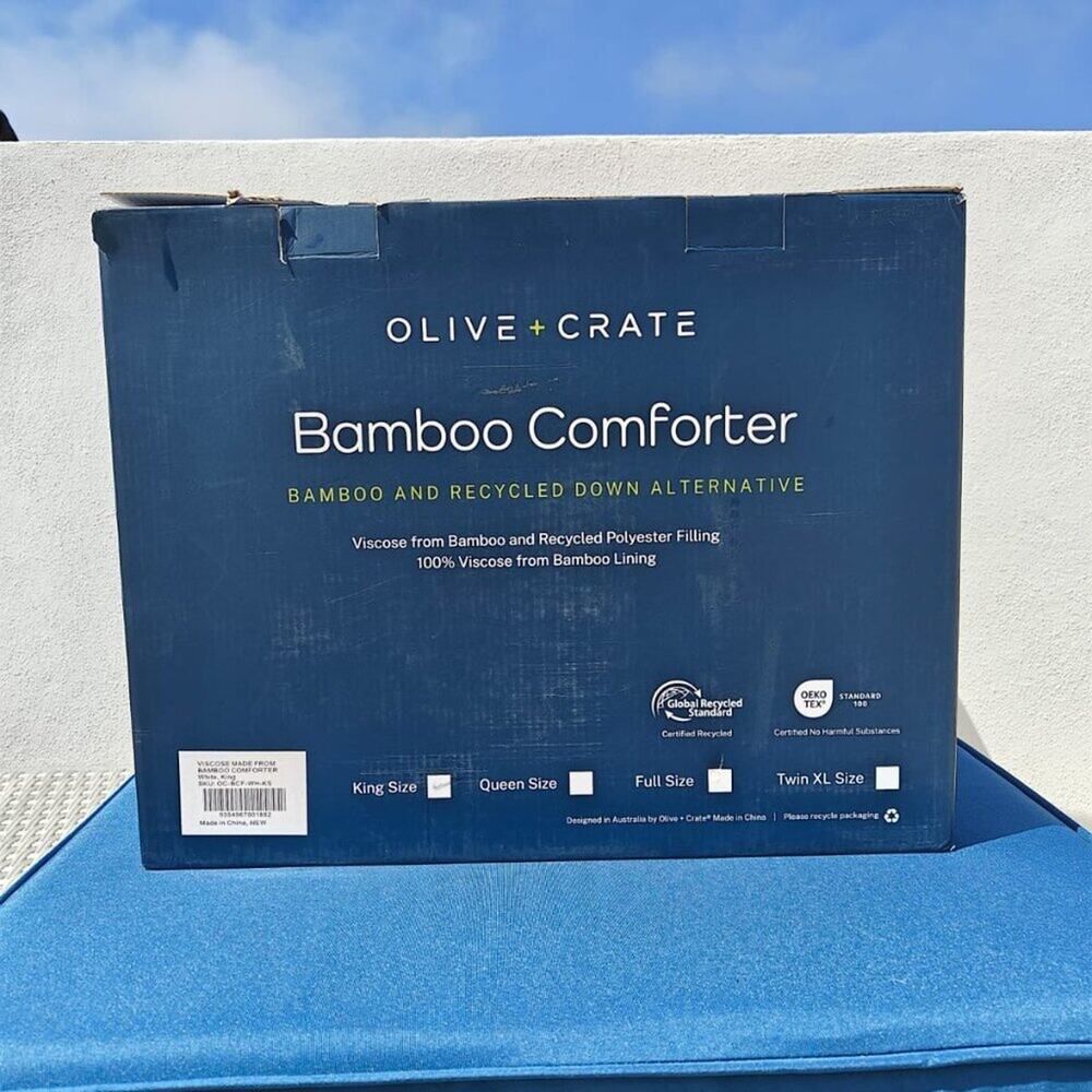 Olive Crate 100% Bamboo KING Cooling Comforter Duvet Insert [DISPLAY] - Picture 4 of 6